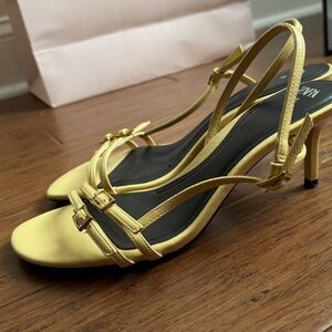 Zara Yellow Strappy Heels